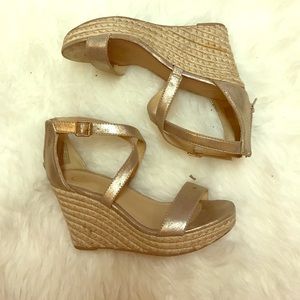 Gold Wedge Sandal