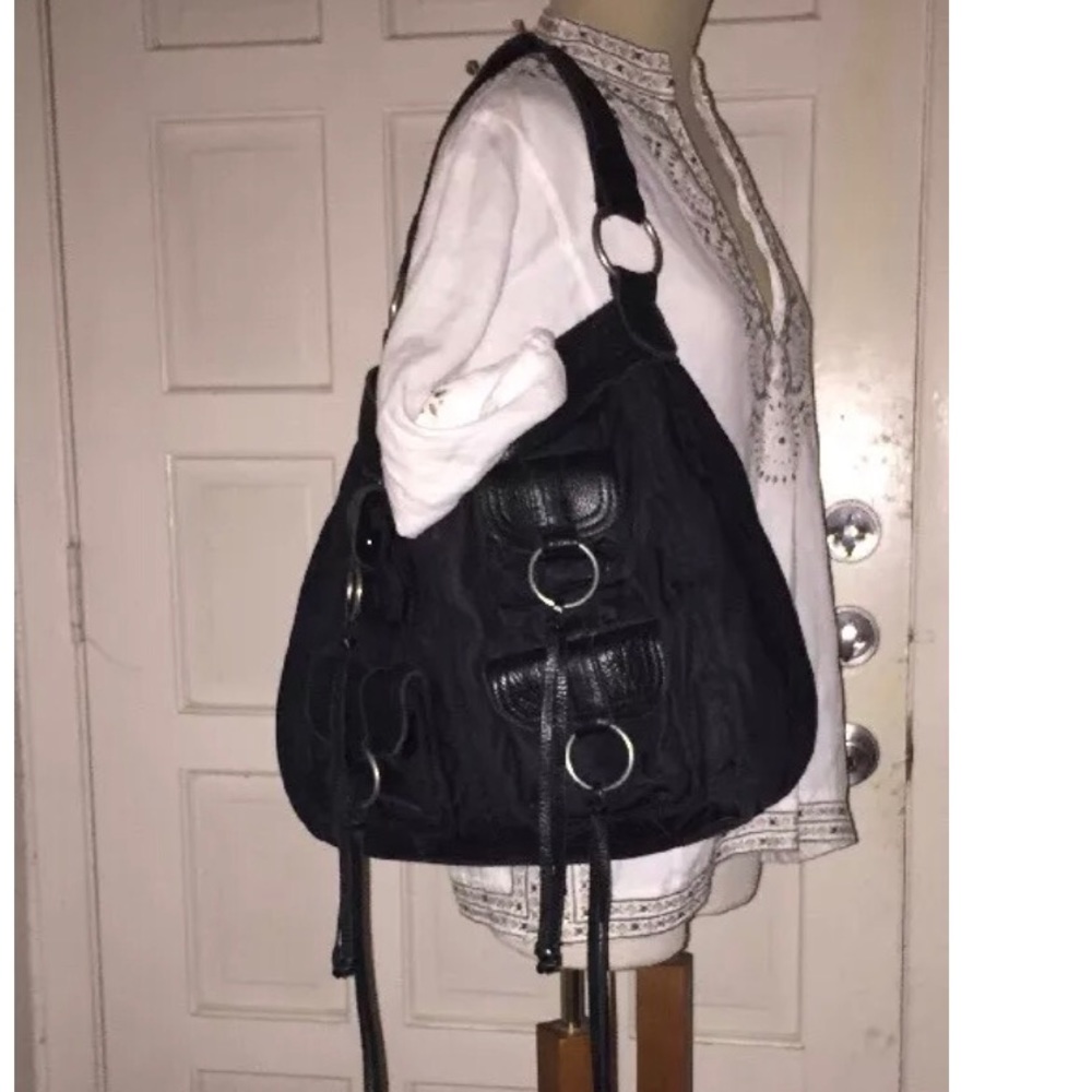 Banana Republic Ashbury Pocket Nylon & Leather Bag