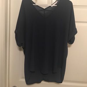 Navy blue blouse