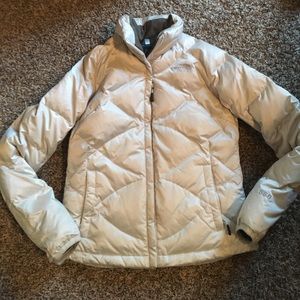 Cream North Face Coat