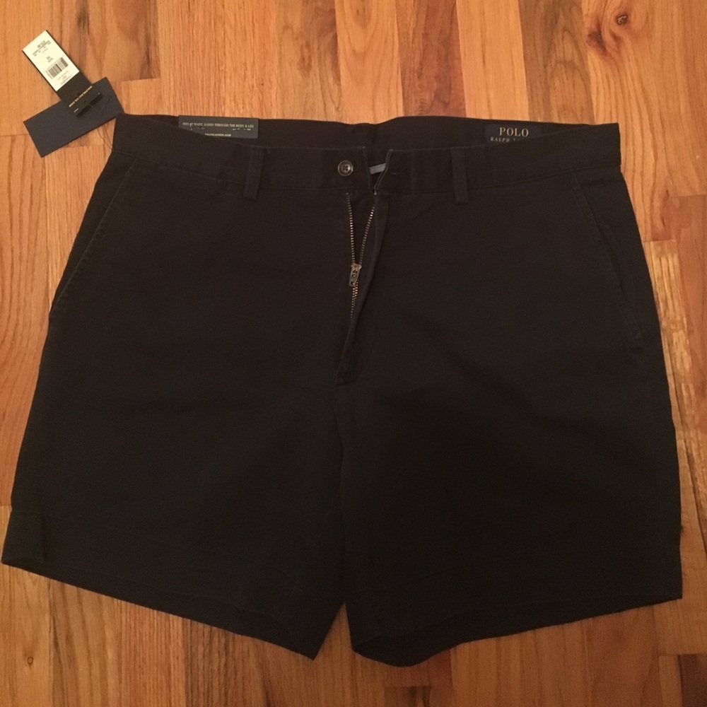 Men's Navy Blue Polo Shorts 6 inch shorts