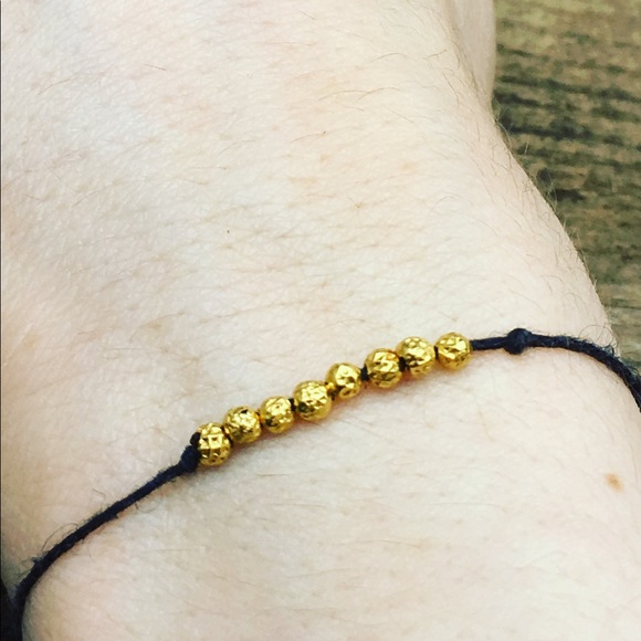 18k solid gold bead bracelet - Picture 3 of 7