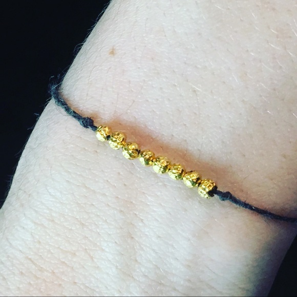 18k solid gold bead bracelet - Picture 4 of 7