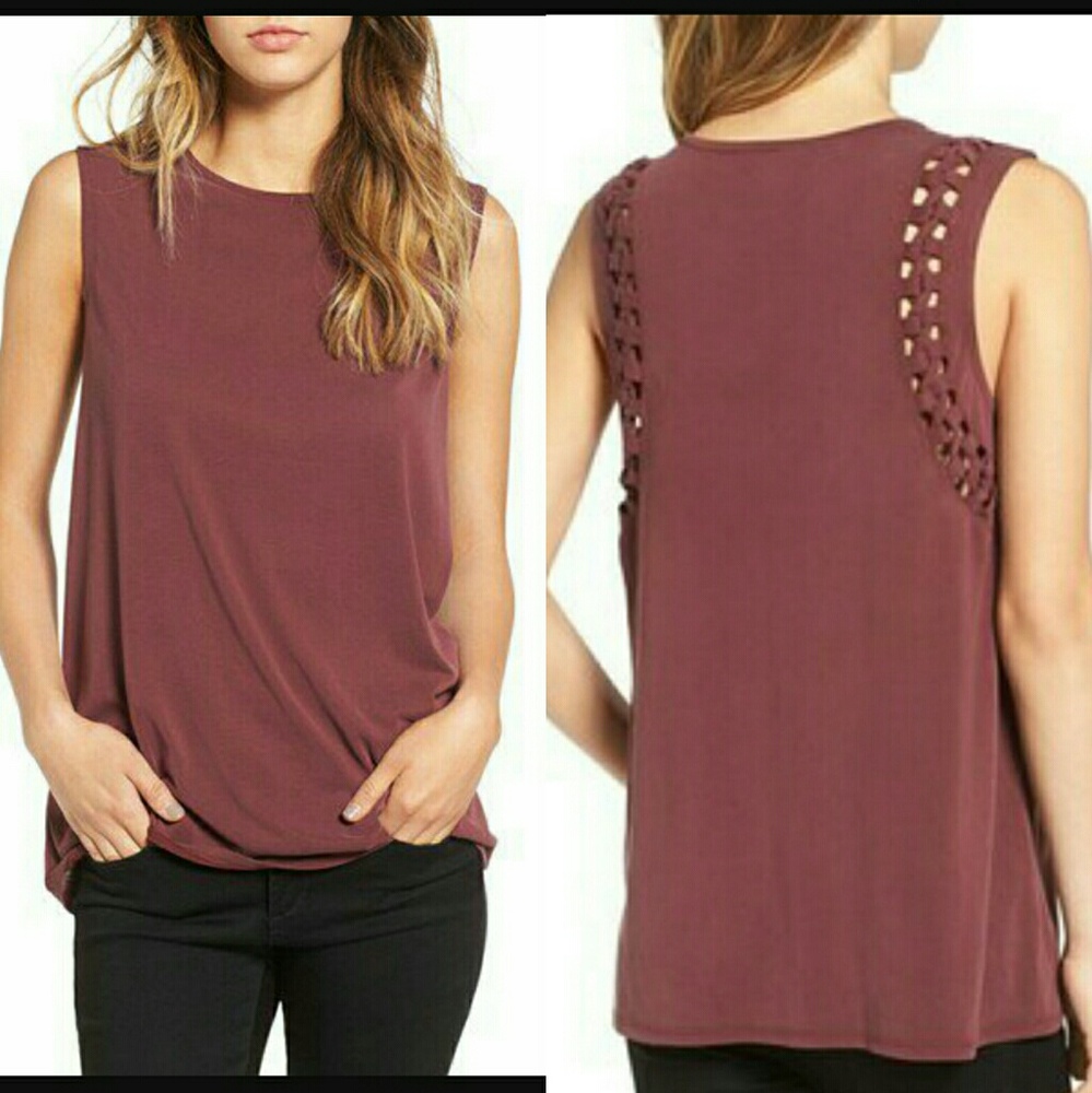 Sun and Shadow Braided Detail Tank