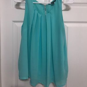 Light blue blouse with zipper