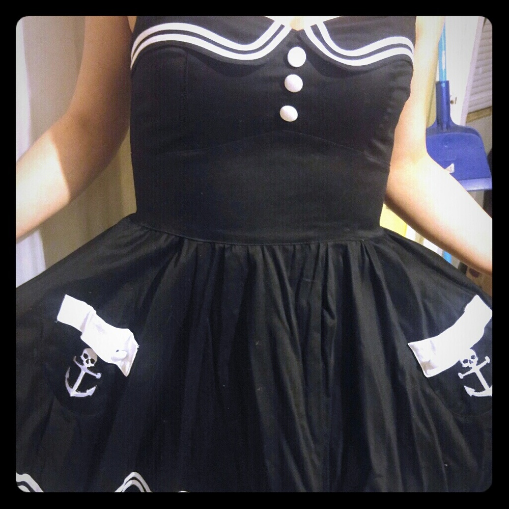 Retro Gothic Sailor Hell Bunny Dress