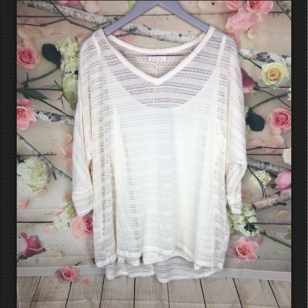 Women's "Bobbie Brooks" Cream Hi-Low Cami Set Sz1X