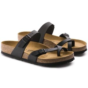 Black mayari birkenstocks birkofloor