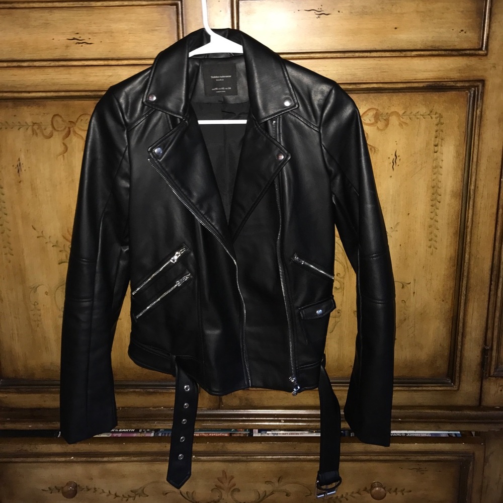 Black leather jacket from Zara