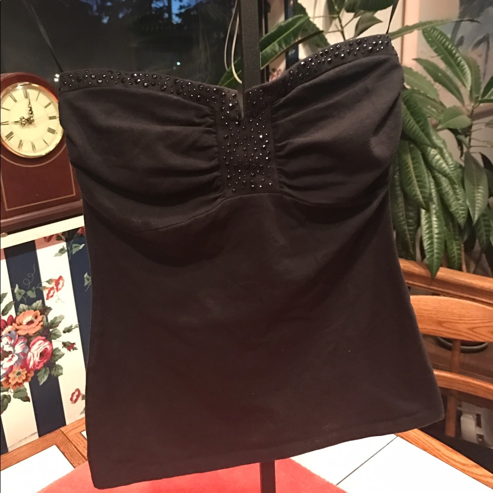Express strapless black top