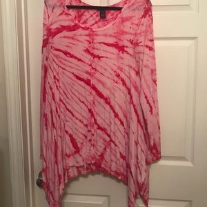 Pink tie dye shirt long sleeve