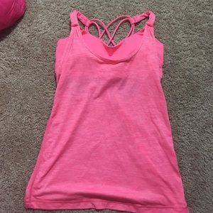 Women's Lululemon Pink Tank Top with built-in Bra