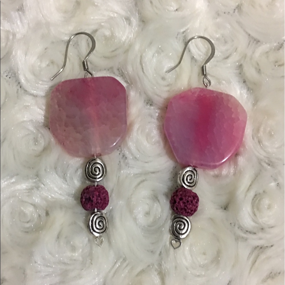 Pink Lava Earrings