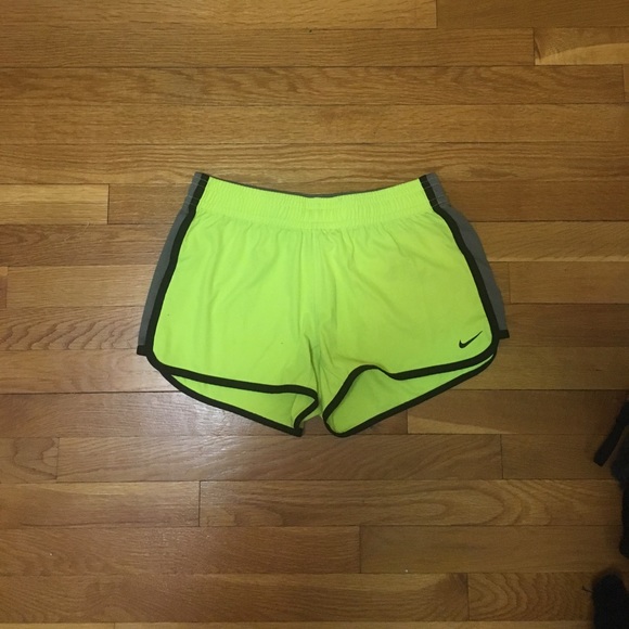 Neon Yellow NIKE Dri-Fit Shorts - Picture 1 of 4