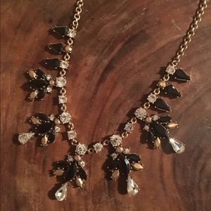 J. Crew Gold & Black Statement Necklace