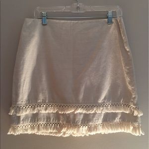 Loft Linen Tassel Skirt