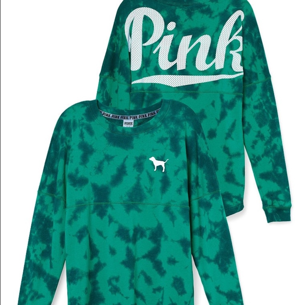 Victoria's Secret PINK Tie Dye Varsity Crew