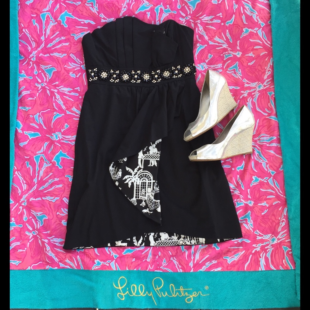 SALE 🌸Lilly Pulitzer NWT Crystal Black Dress Sz 4