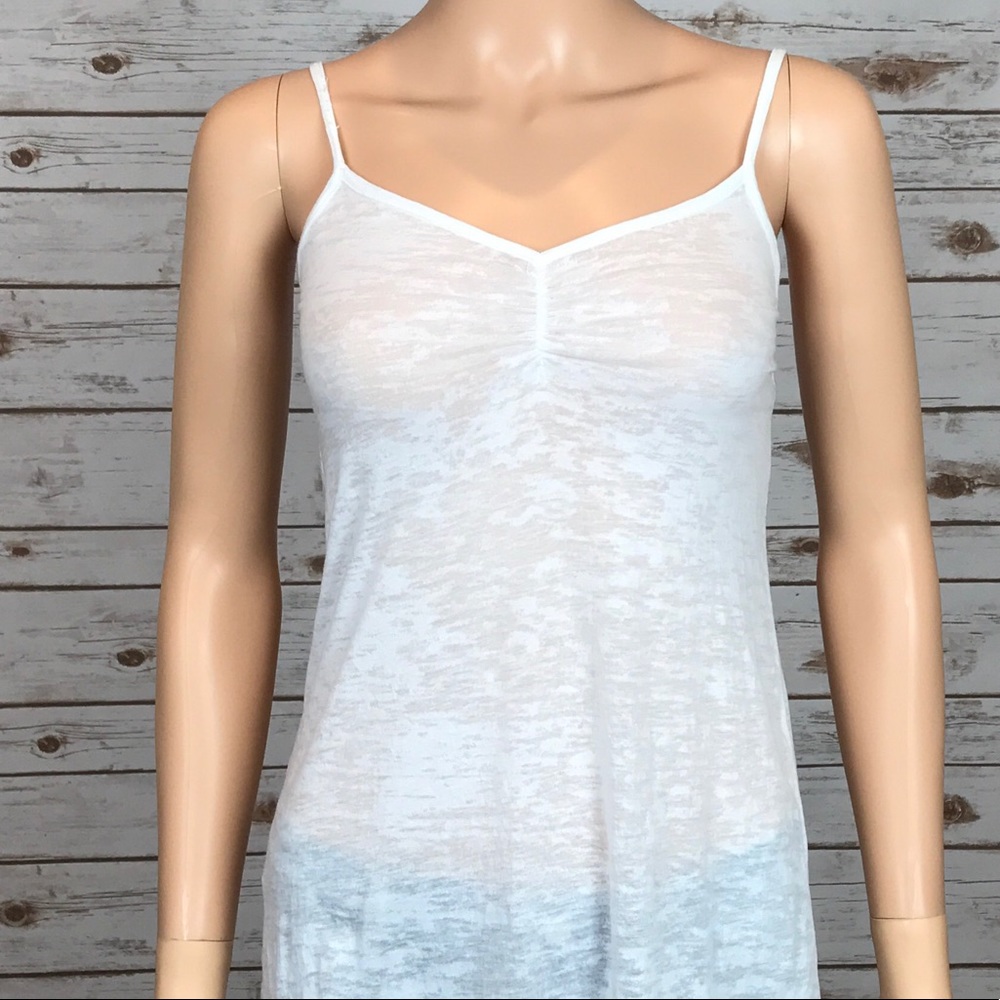White Burnout Long Tank Dress - Picture 2 of 8