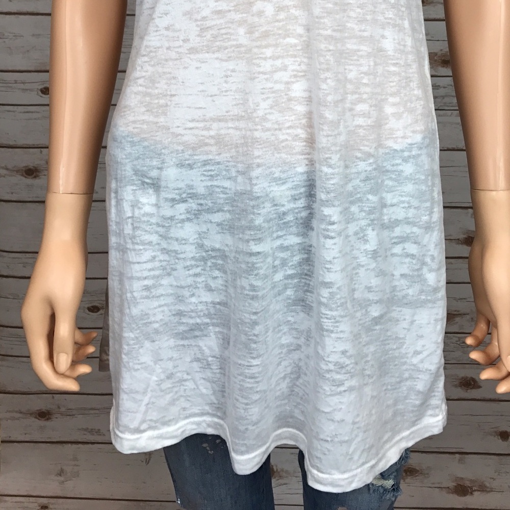 White Burnout Long Tank Dress - Picture 3 of 8