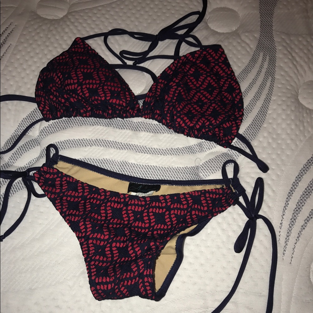 Bikini navy blue and red