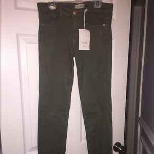 NEW KHAKI GREEN JEANS-BRAND NEW WITH TAGS