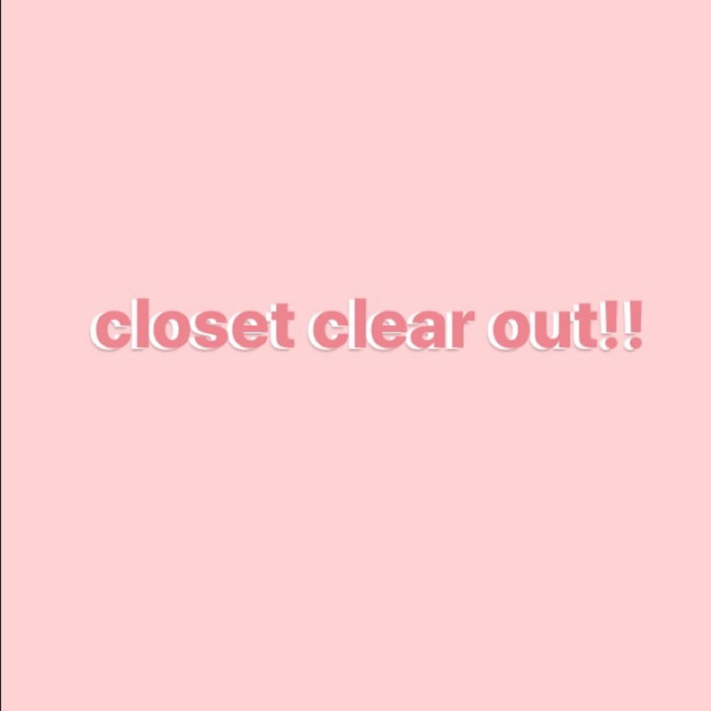 clearing out my closet!