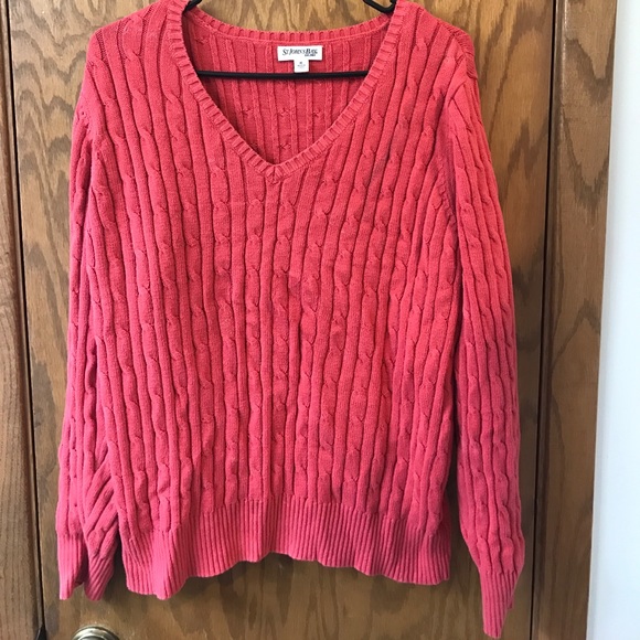 St Johns Bay Pink Knitted Sweater -Size XL - Picture 1 of 2
