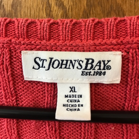 St Johns Bay Pink Knitted Sweater -Size XL - Picture 2 of 2