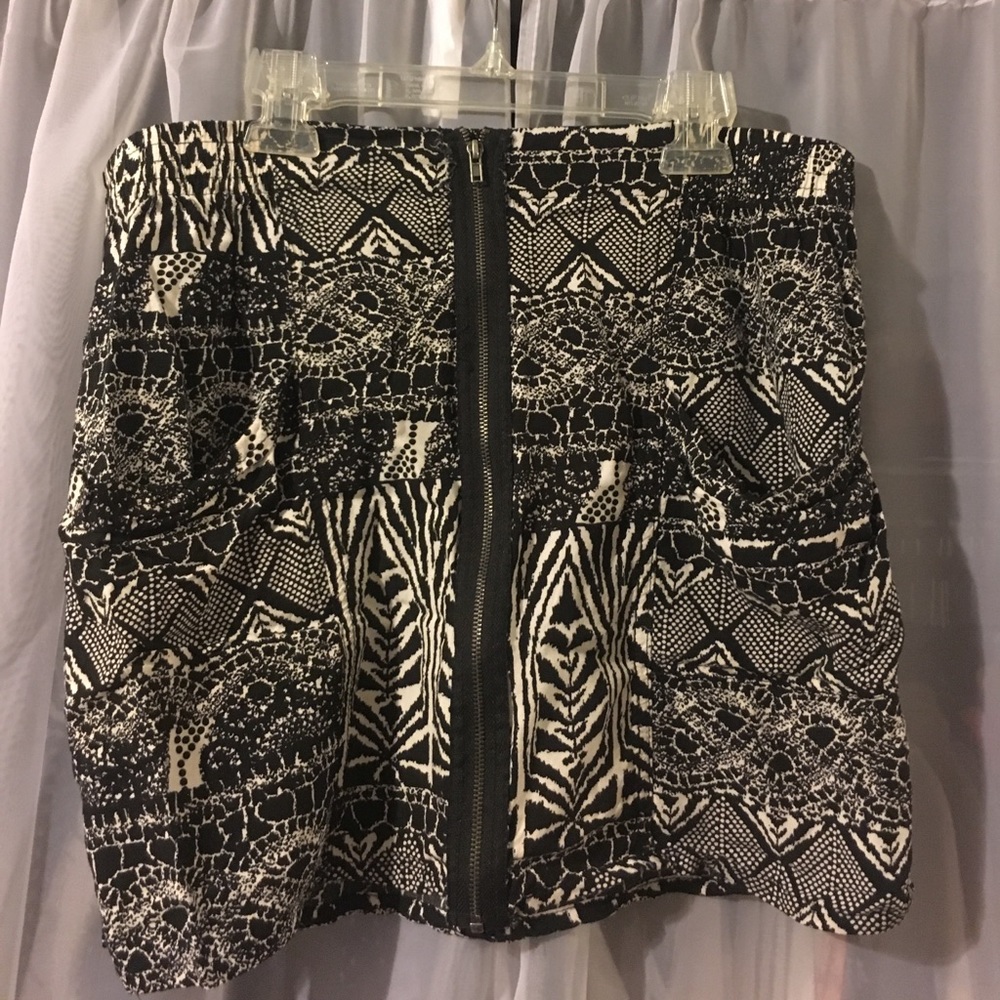 Black Tribal Patter Mini Skirt from Cotton On