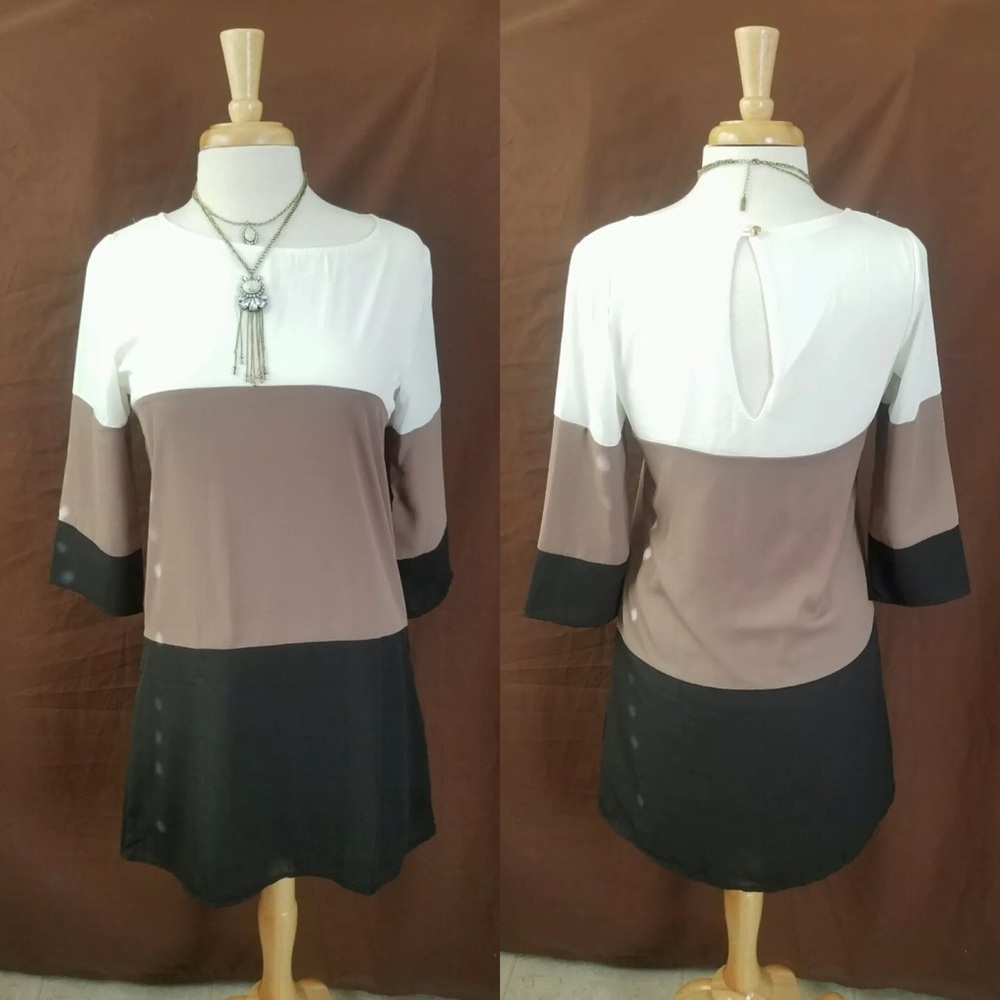 👗SALE👗Lulus color block shift dress - Picture 3 of 7