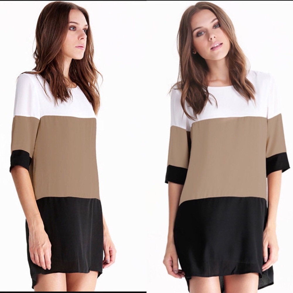 👗SALE👗Lulus color block shift dress - Picture 2 of 7