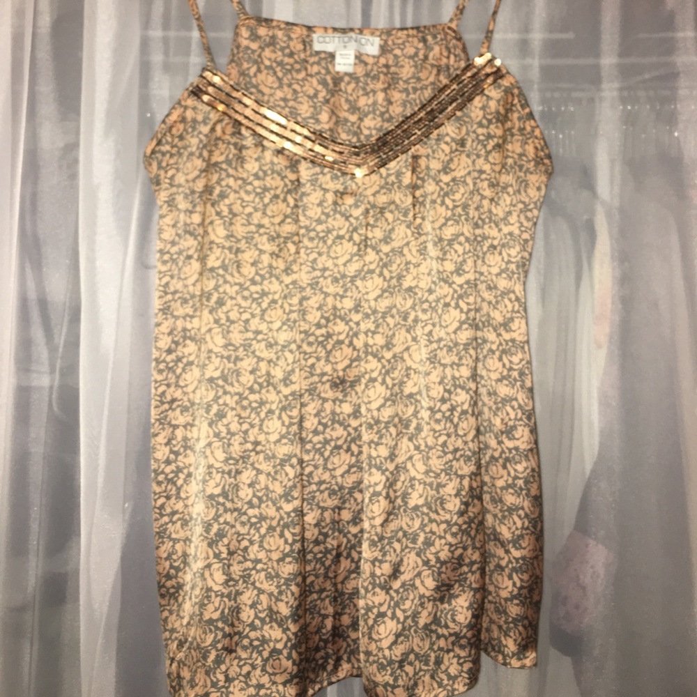 Rose Gold Floral Top