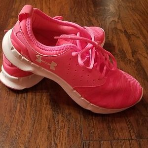 Hot Pink Under Armour tennis shoes
