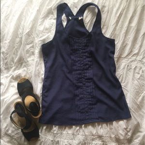 Lush UO Racerback Tank - Navy with Brass Buttons