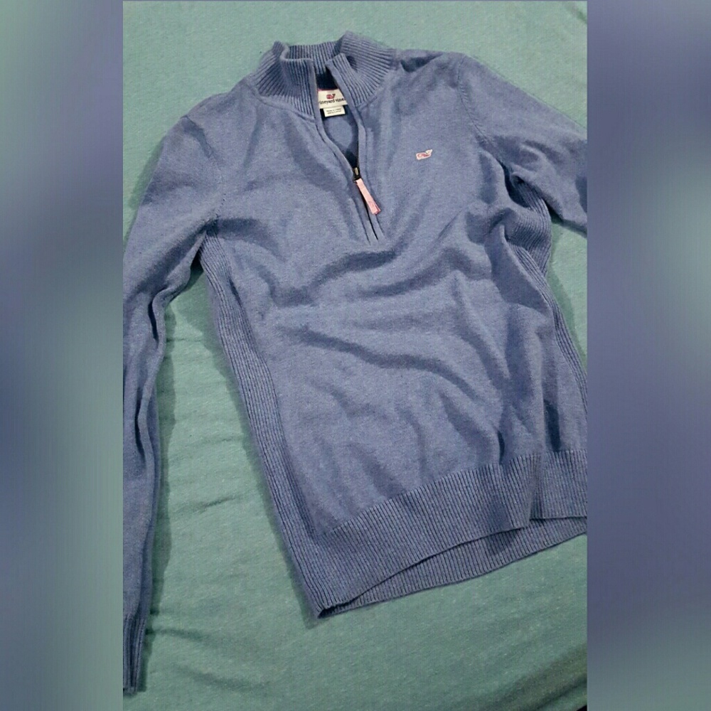 Vineyard Vines 1/4 Zip Blue Sweater
