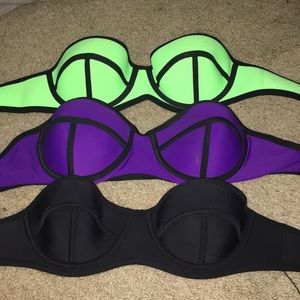 3 triangle bikini tops