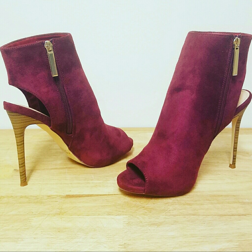 Maria Peep Toe Ankle Boots