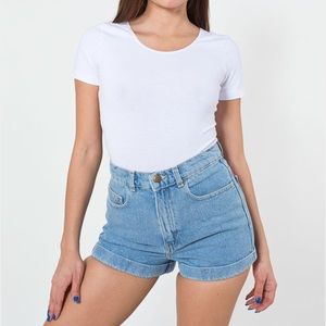 American Apparel High Rise Denim Shorts