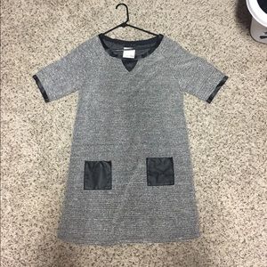 Grey and black sweater dress