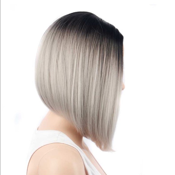 Ombre Black Gray Wig main image 6