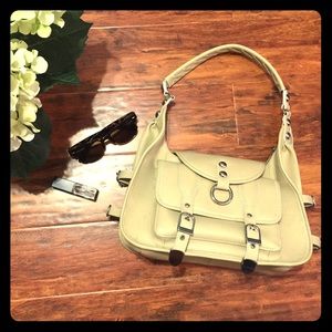 Beige shoulder purse