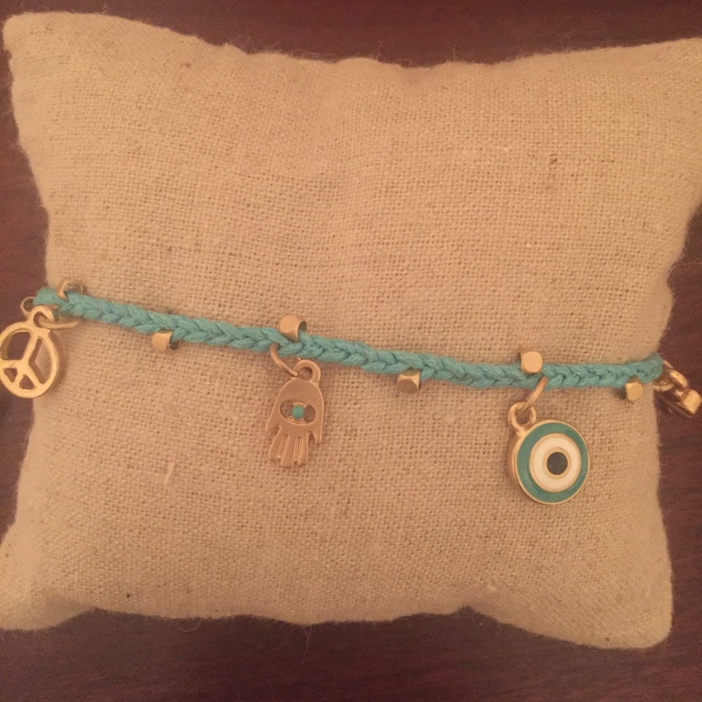 Lucky charm string bracelet