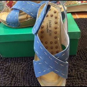 Denim colored sandals