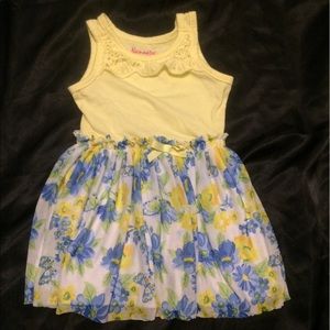 Yellow and Blue Floral Dress