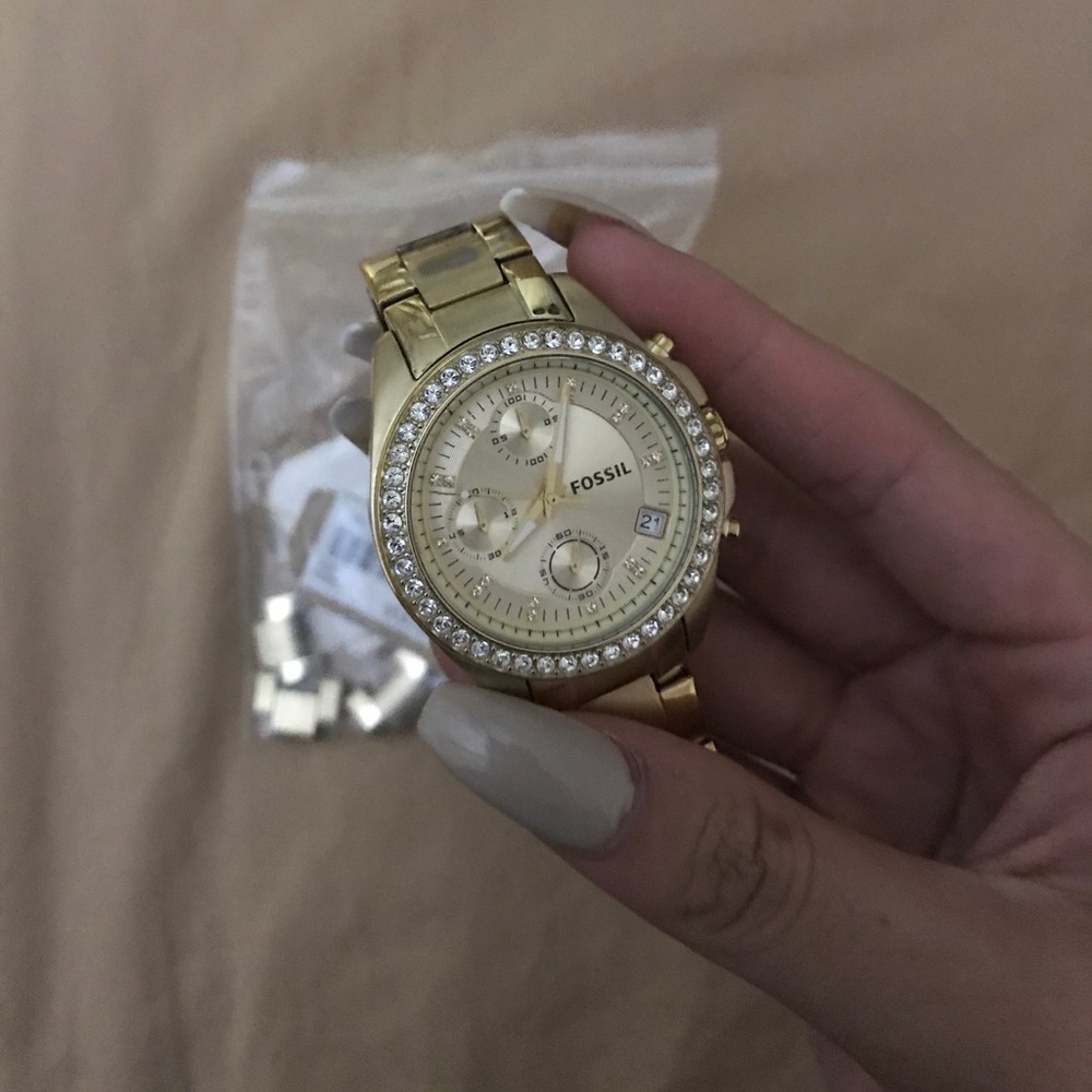 Fossil women's gold watch