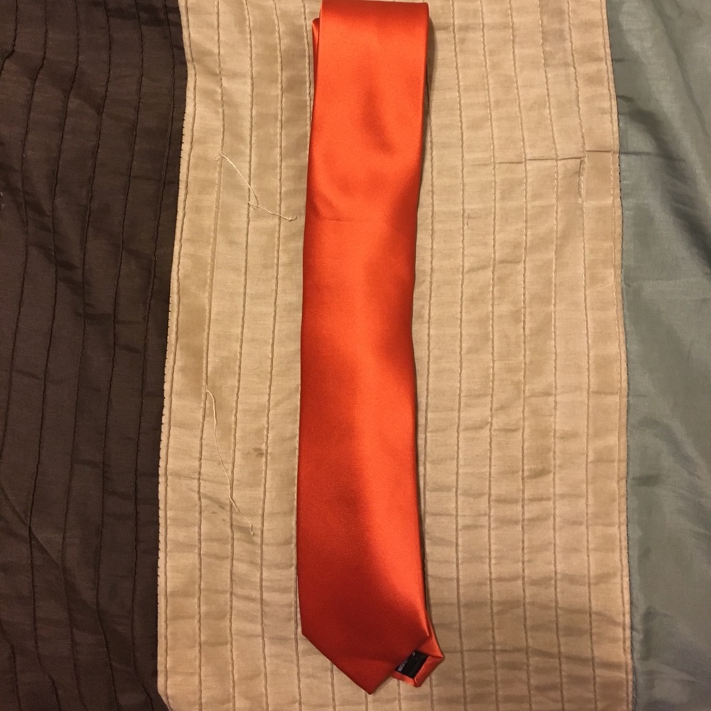 Orange Little Black Tie Neck Tie