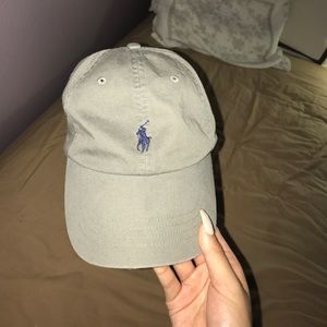 Grey polo hat