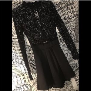 BLACK LACE ROMPER