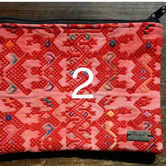 Recycled Textile makeup bag/clutch Guatemalan - Picture 3 of 6